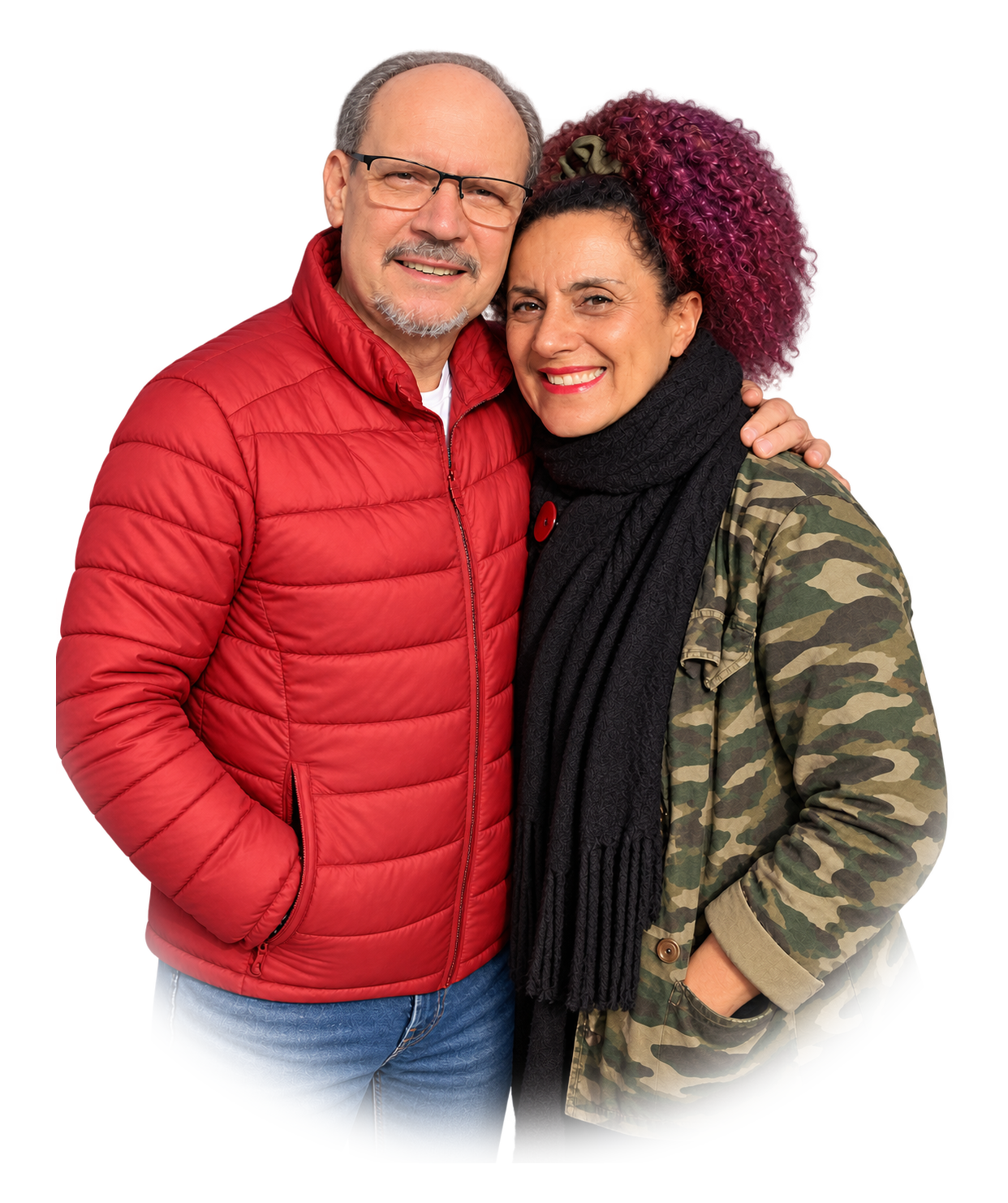 Portrait of the couple seeking a live-in hospitality management opportunity.